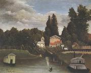 Henri Rousseau Banks of the Marne(Charenton) The Alfort Mill painting